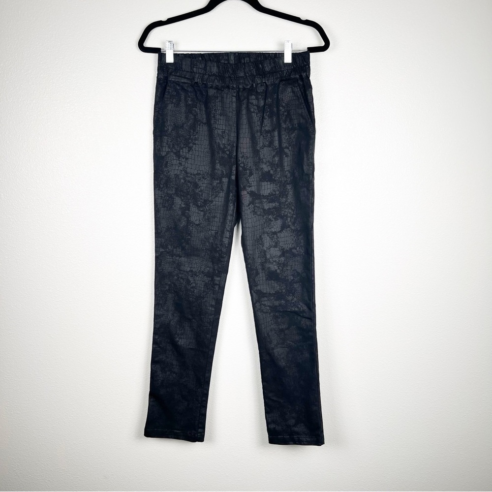 Elliott Lauren Elastic Waist Ankle Pants‎ Black Sz 4